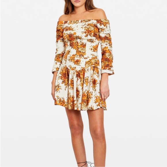 ALÉMAIS Derby‎ off the shoulder mini dress Size 2 - Picture 1 of 9
